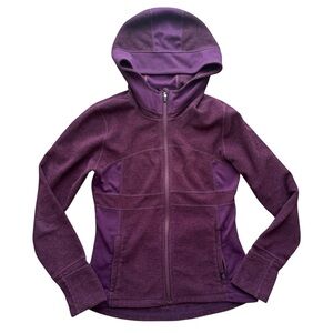 prAna Full Zip Hoodie Sz:M Purple Fleece Athletic Activewear Yoga Outdoor Jacket